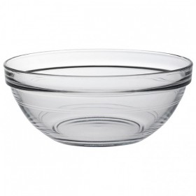 Saladier rond empilable 17cm en verre trempé 