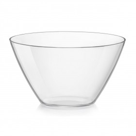 Saladier en verre transparent rond 26 cm