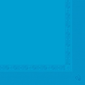 Serviette bleu turquoise en papier tissu 2 plis 40 x 40cm - Lot de 100
