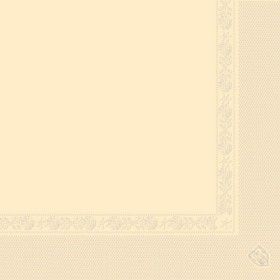 Serviette ivoire en papier tissu 2 plis 40 x 40cm - Lot de 100