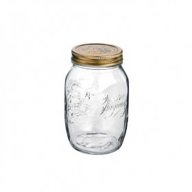 Set de 12 bocaux / pots à conserve 1 L en verre avec couvercles 86mm