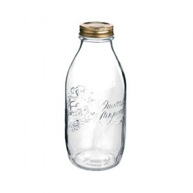 Set de 12 bouteilles hermétiques 1 L en verre avec couvercles 56mm