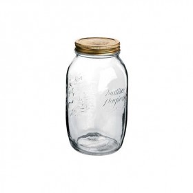 Set de 6 bocaux / pots à conserve 1,5 L en verre avec couvercles 86mm