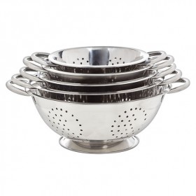 Set passoire en inox 18cm, 22cm, 24cm, 26cm et 28cm