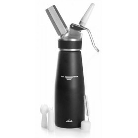 Siphon à crème professionnel en aluminium noir - 1L