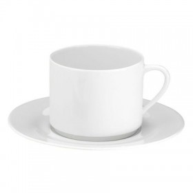 Soucoupe à déjeuner blanche 16,4cm en porcelaine - Valencay - Pillivuyt