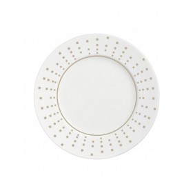 Sous tasse à café ronde 12,5cm en porcelaine motifs carrés gris