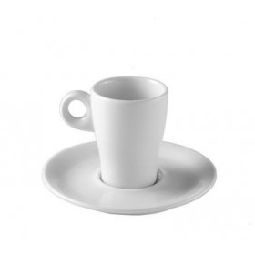 Sous-tasse à café espresso blanche 12,3cm en porcelaine
