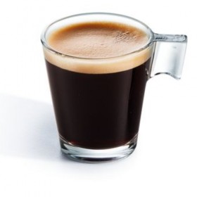 Tasse à café 8cl à anse en verre trempé transparent - Lot de 6
