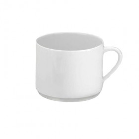 Tasse à déjeuner blanche 30cl en porcelaine - Lot de 12