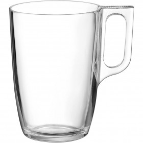 Verre à café en verre transparent à anse 40 cl - Lot de 6