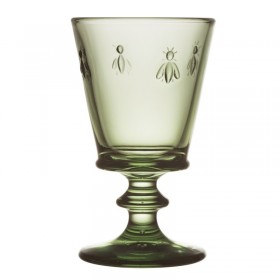Verre à vin à pied 24cl vert olive - Lot de 6