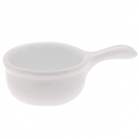 Verrine apéro poêlon porcelaine blanche 5cm - Lot de 6