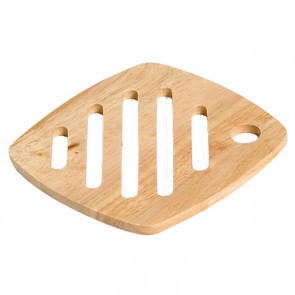 Dessous de plat carré en bois 18cm x 18cm avec trou d'accrochage - Bois - Cosy & Trendy