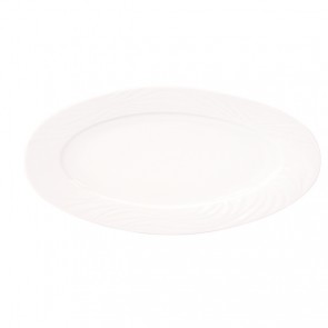 Plat de service ovale blanc 32x24cm - Seamless - Spal