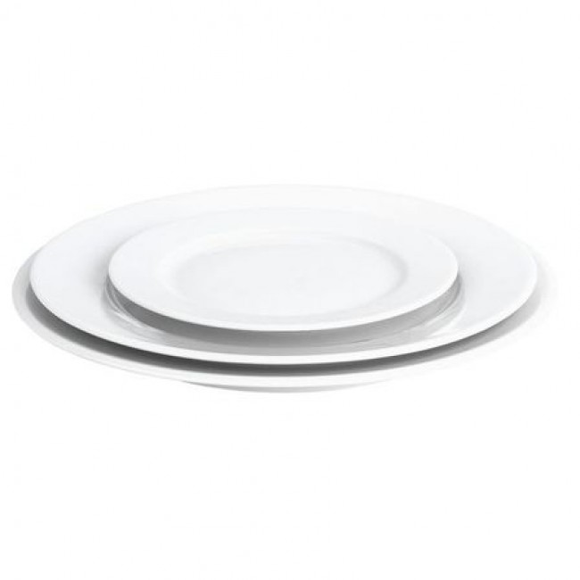 Rinart Assiettes à Dîner 28 Cm En Porcelaine Fade – Lot De 6, Design Élégant Et Ultra Résistant