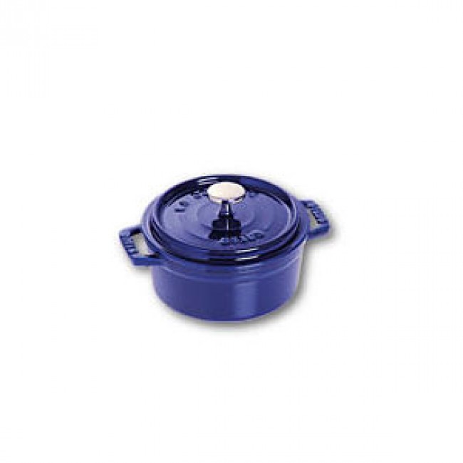 Staub fonte - 1102491 - cocotte - ronde - majolique bleu intense - 24