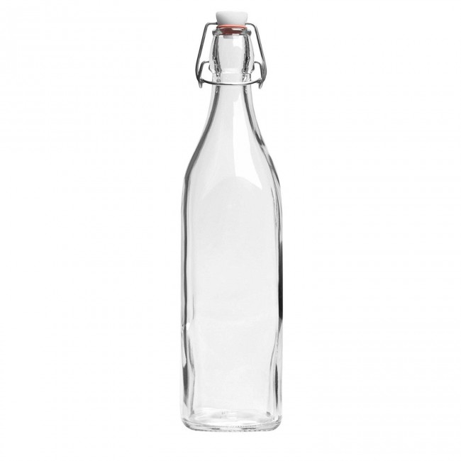 Bouteille En Verre 1L Avec Bouchon Hermétique KADAX - Lot De 3 - Idéale Pour Kombucha, Limonade Et Boissons Maison