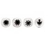 Lot de 4 douilles pâtissières cannelées - 1.8cm et 2cm - Inox - Paderno
