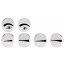 Lot de 6 douilles pâtissières Pétale - Inox - Paderno