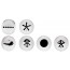 Lot de 6 douilles pâtissières - Inox - Paderno