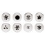 Lot de 8 douilles pâtissières - Inox - Paderno