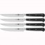Couteau à steak lame dentelée 12,5cm - manche noir - Set de 4 - Steak Sets - Zwilling