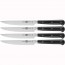 Couteau à steak lame lisse 12,5cm - manche noir - Set de 4 - Steak Sets - Zwilling