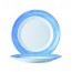 Assiette plate ronde blanc/bleu 15.5cm - Brush Blue - Arcoroc