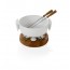 Appareil à fondue savoyarde blanc en céramique avec fourchettes 1L - Twinkle - Pro - Boska