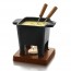 Mini appareil à fondue savoyarde noire en grès-  Life - Boska