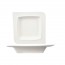 Assiette creuse carrée en porcelaine 19cm blanche - Lot de 6 - Louise - Cosy & Trendy