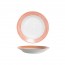 Assiette creuse ronde blanc/orange 22.5cm - Brush Orange - Arcoroc