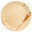  Assiette jetable en areca couleur naturelle Ø 23x2 cm - Lot de 25 - Eco