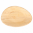 Assiette jetable ovale en areca couleur naturelle 17x12x2 cm - Lot de 25 - Vaiselle jetable