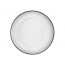 Assiette plate blanche 17,5cm en porcelaine avec motifs en relief noir - Ginseng Black - Chef & Sommelier