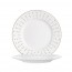 Assiette plate ronde 17,5cm en porcelaine motifs carrés gris - Satinique Grey - Chef & Sommelier