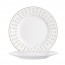 Assiette plate ronde 21,5cm en porcelaine motifs carrés gris - Satinique Grey - Chef & Sommelier