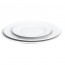 Assiette plate ronde blanche 28cm en porcelaine - Lot de 3 - Sancerre