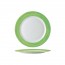 Assiette plate ronde blanche/verte 19cm - Brush Vert - Arcoroc