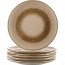 Assiette plate ronde céramique 22,5cm beige - Lot de 6 - Matera - Leonardo
