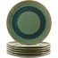 Assiette plate ronde céramique 22,5cm vert - Matera - Leonardo