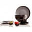 Assiette noire 15cm plate ronde Okinawa Cosy & Trendy