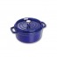 Cocotte en fonte ronde 24 cm bleu intense - Fondamentales - Staub