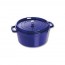 Cocotte en fonte ronde 30 cm bleu intense - Fondamentales - Staub