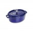 Cocotte en fonte ovale 31 cm bleu intense - Fondamentales - Staub