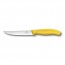 couteau a steak et a pizza lame 12cm manche synthétique jaune - swissclassic - victorinox