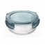 Boîte hermétique ronde en verre couvercle plastique gris 14 x 6.5 cm - Frigoverre - Bormioli Rocco