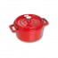 Cocotte en fonte ronde 10 cm rouge cerise - Vitamines - Staub