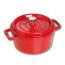 Cocotte en fonte ronde 28 cm rouge cerise - Vitamines - Staub